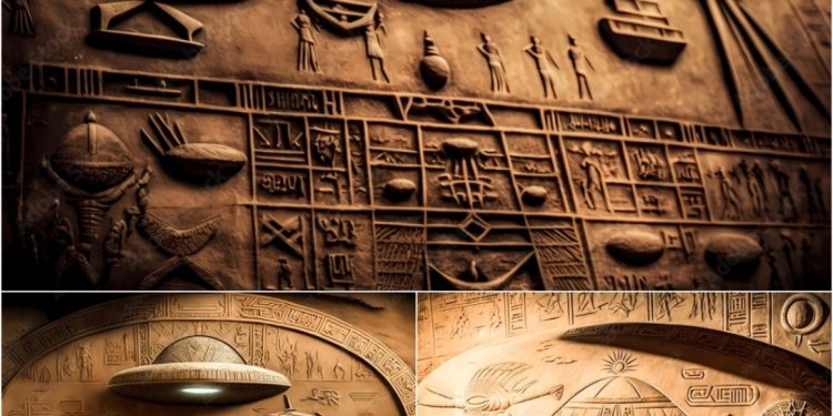 Unlocking Ancient Secrets: Delving into Egyptian Hieroglyphs and the Alien Enigma, Uncovering the Extraterrestrial Connection Behind the Construction of the Pyramids by UFOs