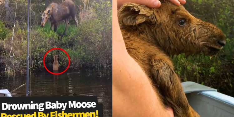 Don’t worry you’ll see mom again! Man saves baby moose from drowning, reuniting her with mother much-loved video in Alaska